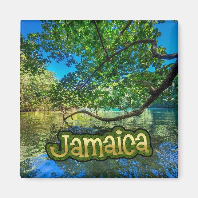 Jamaicas Blue Lagoon, Port Antonio Magnet (Framsidan)