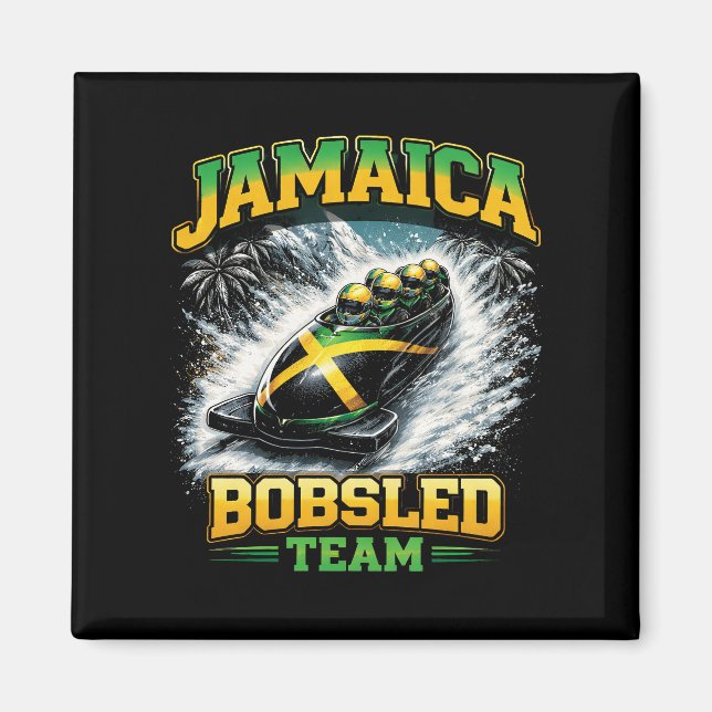 Jamaicas bobslaglandslag magnet (Framsidan)