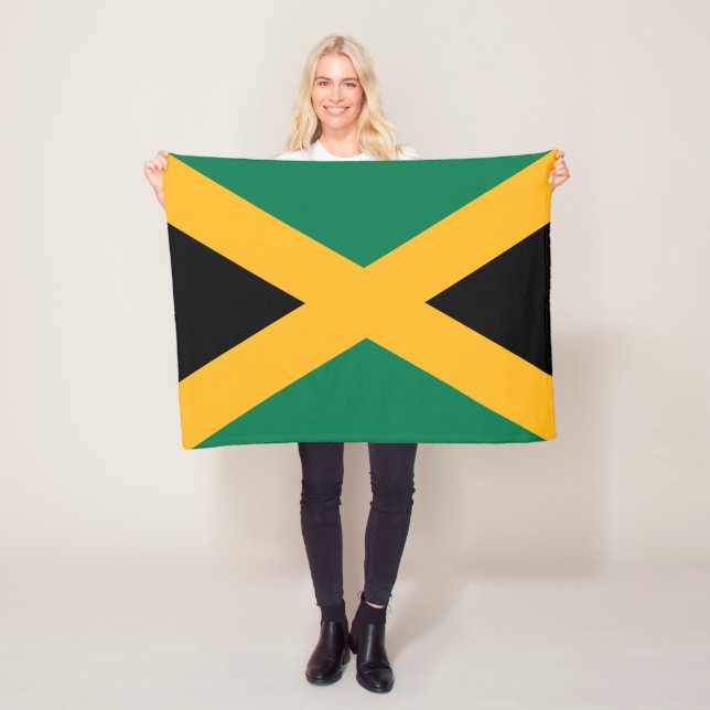 Jamaicas flagga fleecefilt (På plats)