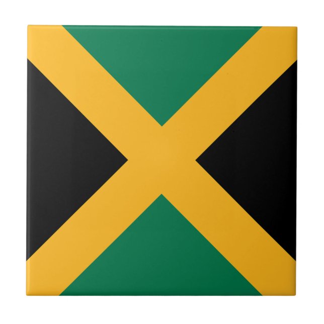 Jamaicas flagga kakelplatta (Framsidan)