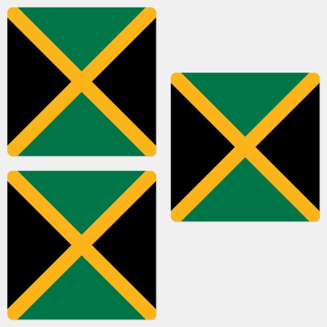 Jamaicas flagga klistermärke (Grupp)