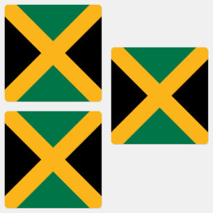 Jamaicas flagga klistermärke