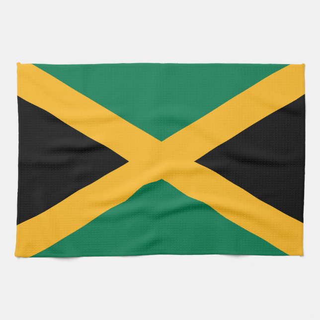 Jamaicas flagga kökshandduk (Horisontell)
