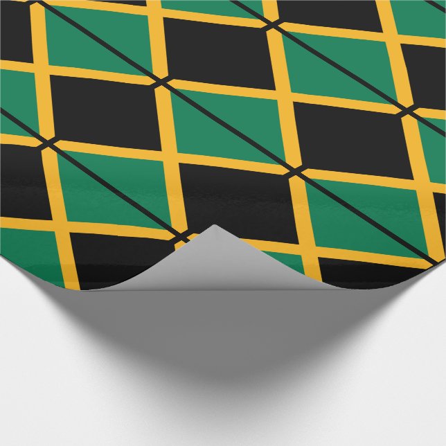 Jamaicas flagga presentpapper (Hörn)
