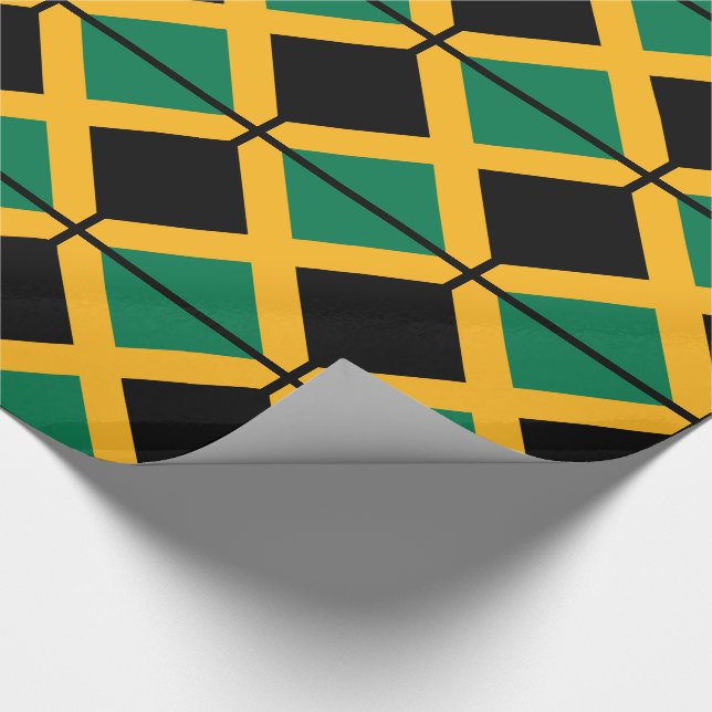 Jamaicas flagga presentpapper (Hörn)