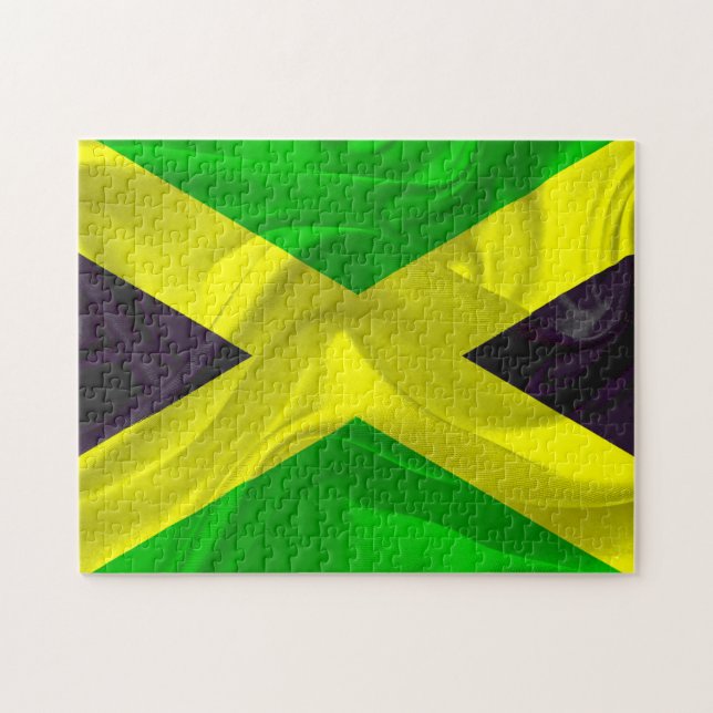 Jamaicas flagga. pussel (Horisontell)