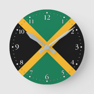 Jamaicas flagga rund klocka