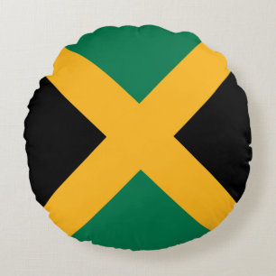 Jamaicas flagga rund kudde