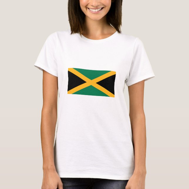 Jamaicas flagga t shirt (Framsida)