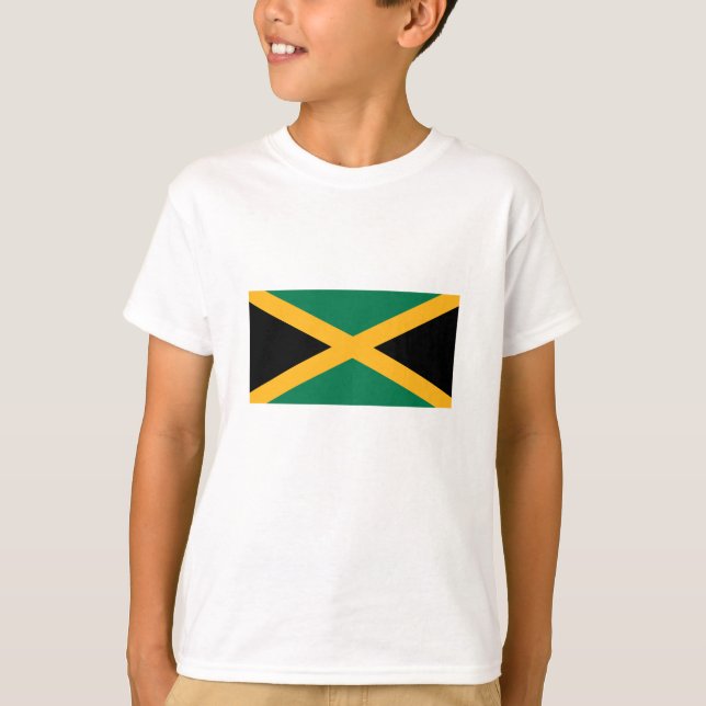 Jamaicas flagga t shirt (Framsida)