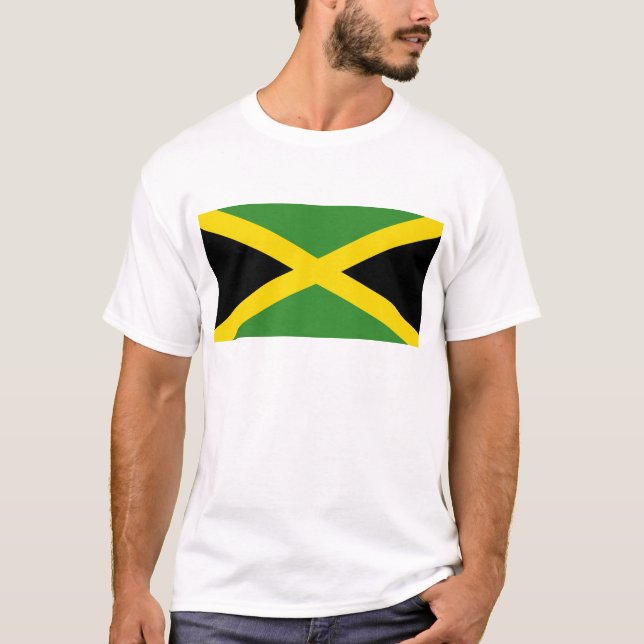 Jamaicas Flagga Tee Shirt (Framsida)