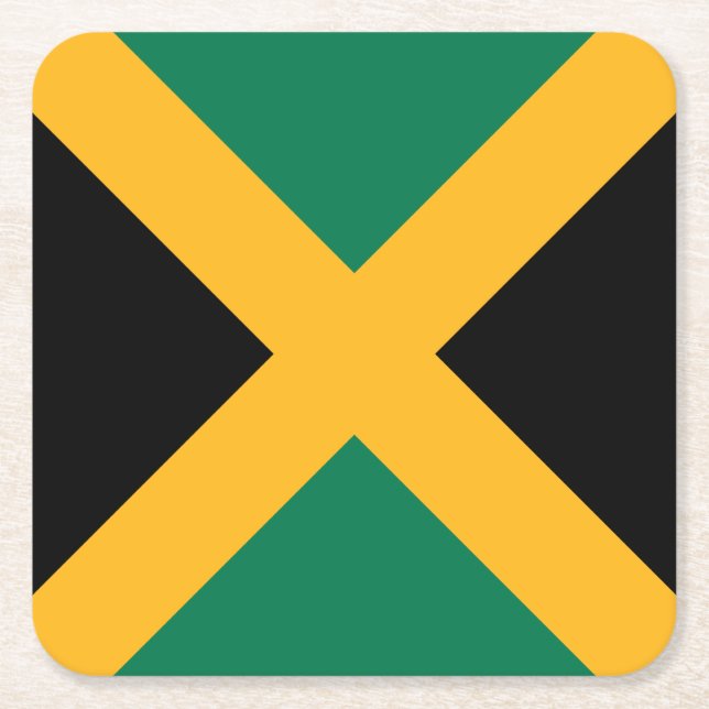 Jamaicas flagga underlägg papper kvadrat (Framsidan)