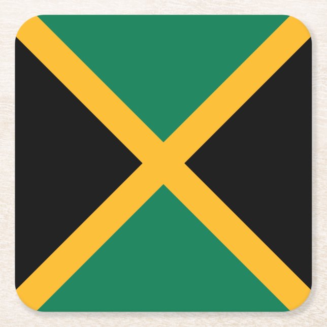 Jamaicas flagga underlägg papper kvadrat (Framsidan)