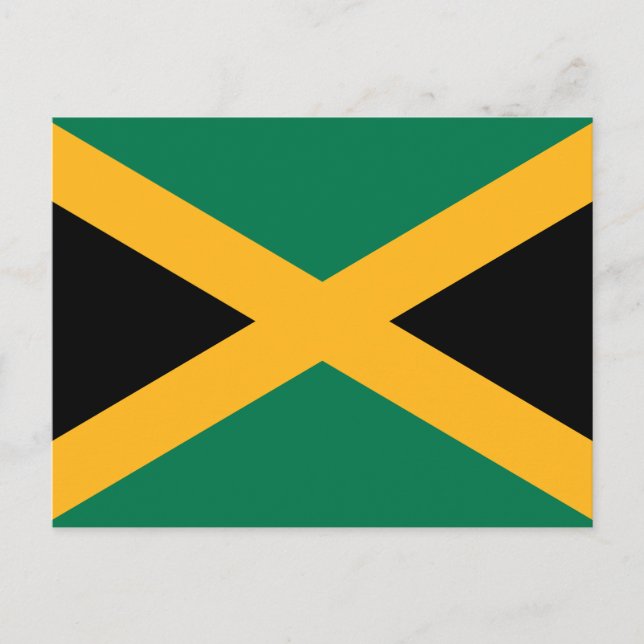 Jamaicas flagga vykort (Framsida)