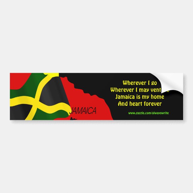 Jamaicas självhäftande klistermärken (Framsidan)