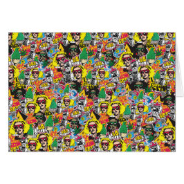 Jamaikansk dansställekonst som slås av guld hälsningskort