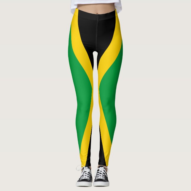 Jamaikansk flagga leggings (Framsida)