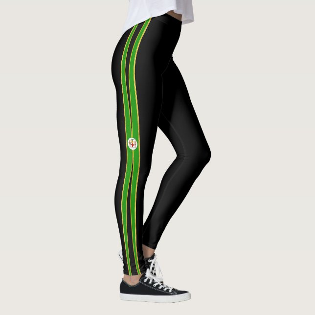 Jamaikansk flagga leggings (Höger)