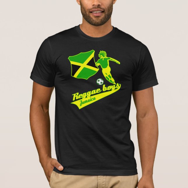 Jamaikansk fotbolldesign tee shirt (Framsida)