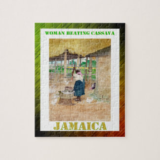 Jamaikansk kvinnastrykCassava på lantgård Pussel