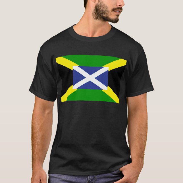 Jamaikansk skotsk flagga - Jamaica - Skottland Tee (Framsida)