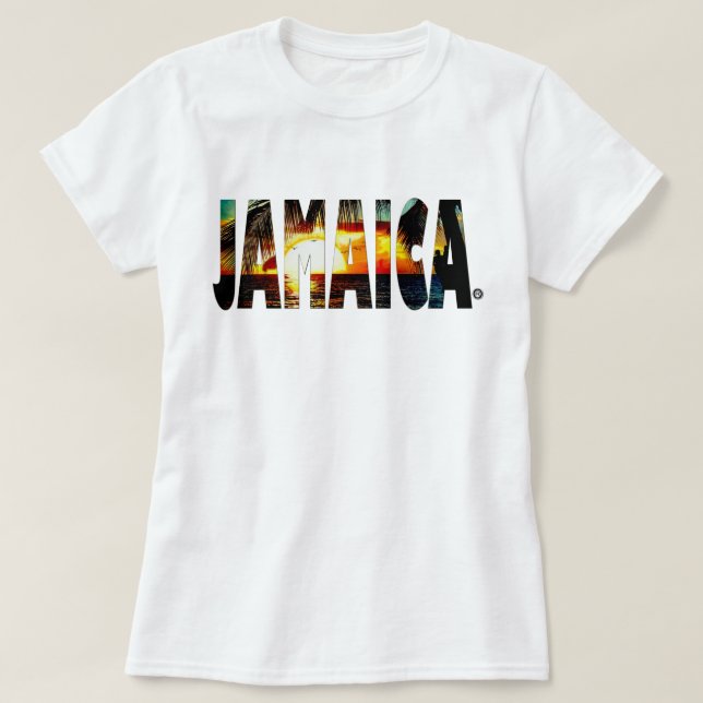 Jamaikansk t-skjorta för Jamaica solnedgång Tee Shirt (Design framsida)