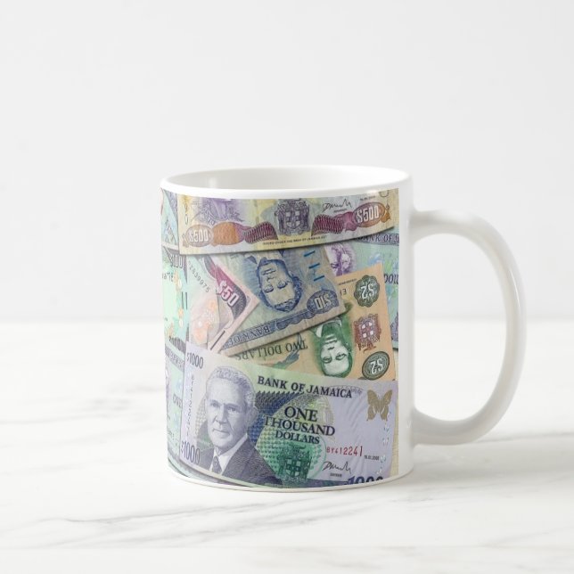Jamaikansk valuta - sedlar kaffemugg (Höger)