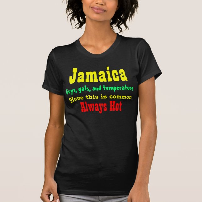 Jamaikanska flickor t shirt (Framsida)