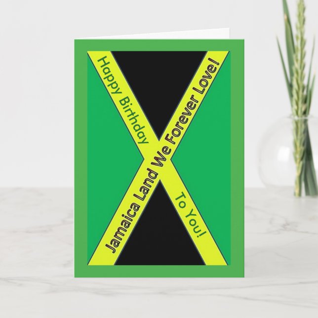 Jamaikanskt födelsedagkort kort (Framsida)