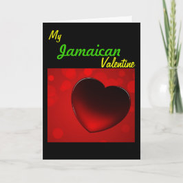 Jamaikanskt valentineskort helgkort