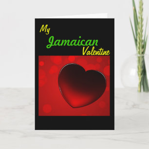 Jamaikanskt valentineskort helgkort