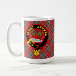 ’Jamais Arrière’ Red Douglas Tartan mugg