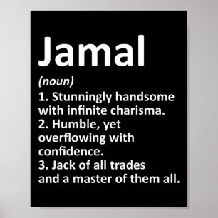 Jamal Definition Personlig Namn Funny Birthday Poster