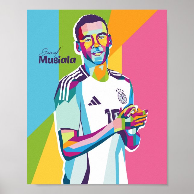 Jamal Musiala Wpap Pop Art Poster (Framsidan)