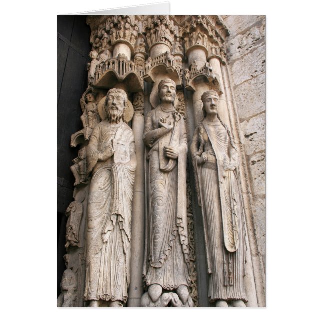 Jamb Statues Chartres Hälsningskort (Framsidan)