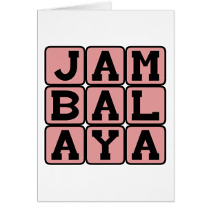 Jambalaya, cajun-sidodish hälsningskort