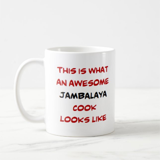 jambalaya-kock, fantastisk kaffemugg (Vänster)