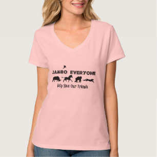 Jambo alla hjälpsparan utsatte för fara djur t shirt
