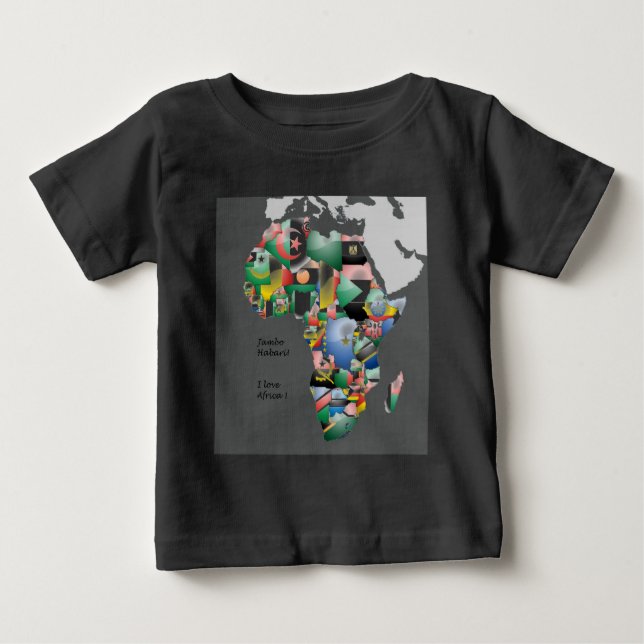 Jambo Habari Afrika! I KÄRLEK AFRIKA T-shirt (Framsida)