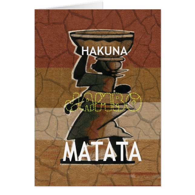 Jambo Habari Hakuna Matata. Hälsningskort (Framsidan)