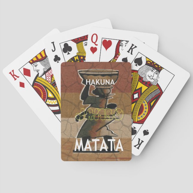 Jambo Habari Hakuna Matata. Spel Kort (Baksidan)