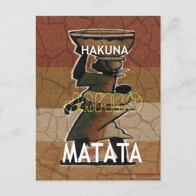 Jambo Habari Hakuna Matata. Vykort (Framsida)