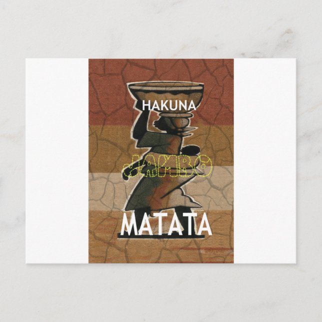 Jambo Habari Hakuna Matata. Vykort (Framsida)
