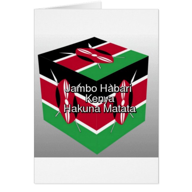 Jambo Habari! Kenya Hakuna Matata Hälsningskort (Framsidan)