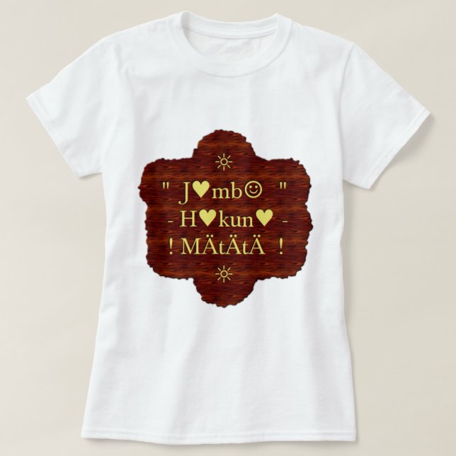 Jambo Hakuna Matata: African Art Print/Graphic T-shirt (Design framsida)