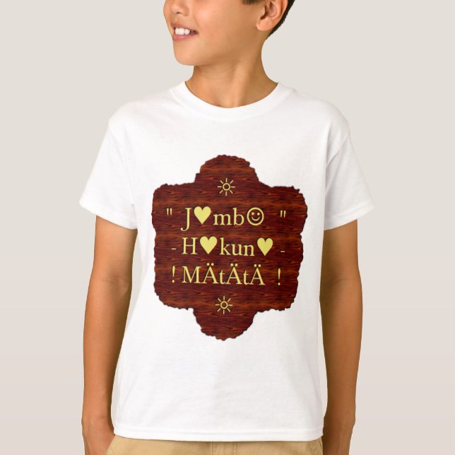 Jambo Hakuna Matata: African Art Print/Graphic Tee (Framsida)