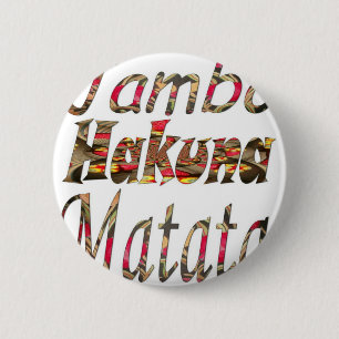 Jambo Hakuna Matata African Vintage Art Print Knapp