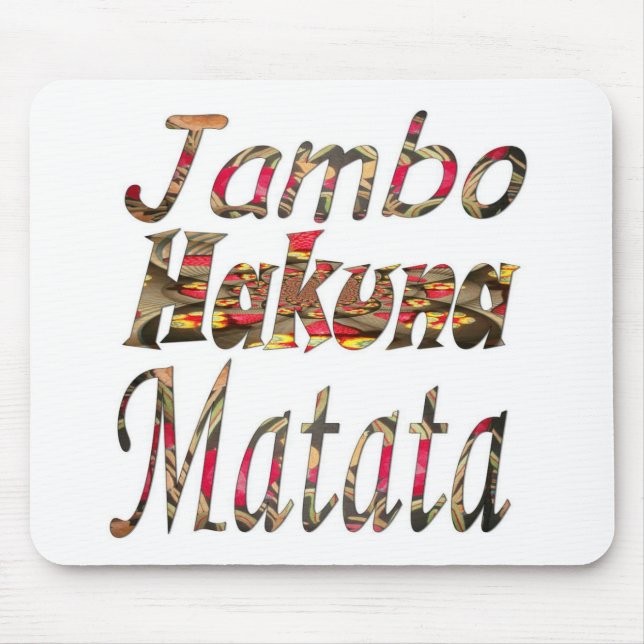Jambo Hakuna Matata African Vintage Art Print Musmatta (Framsidan)