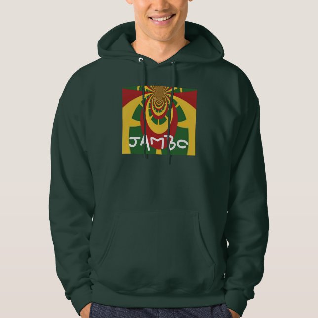 Jambo Hakuna Matata Jamaica Rasta Färg Hoodie (Framsida)