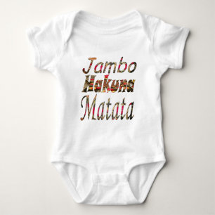 Jambo Hakuna Matata! Utskrift av afrikanska Vintag Tee Shirt
